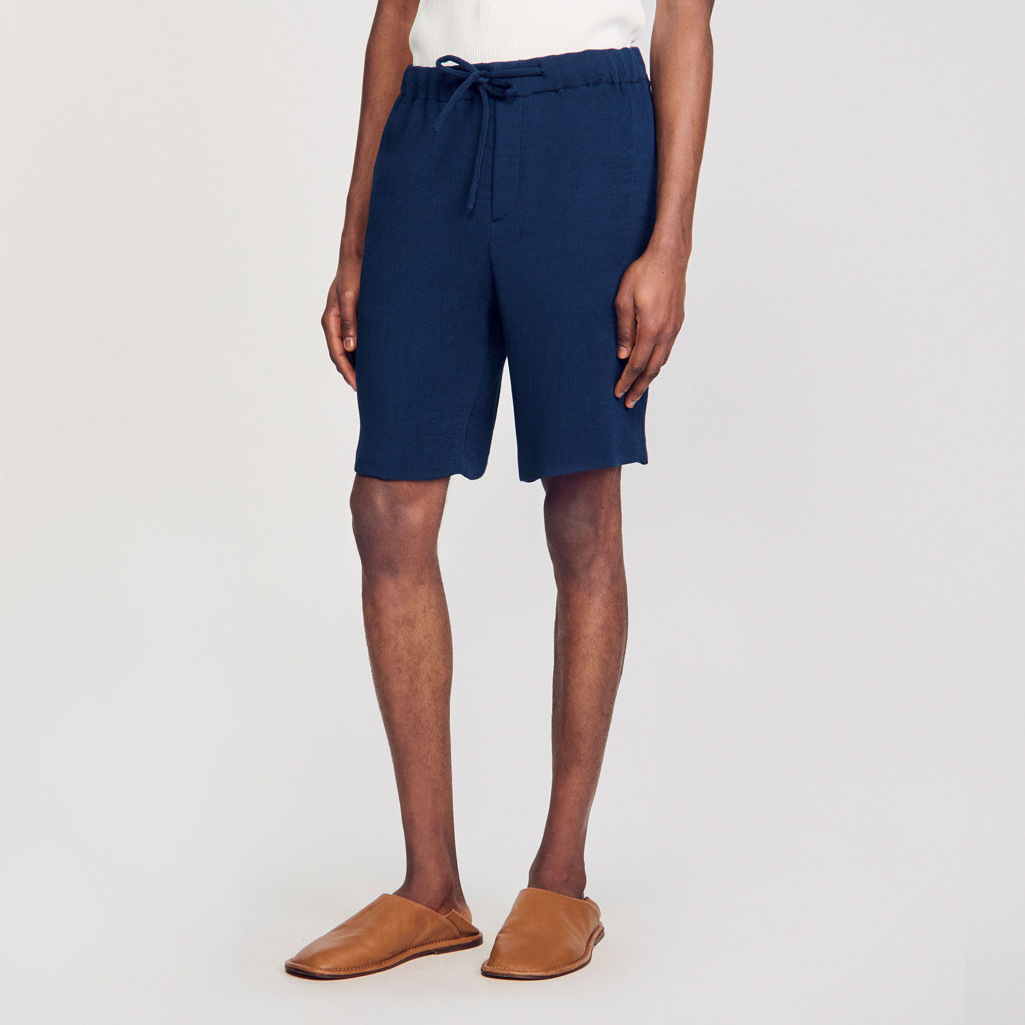 Plissierte Bermudashorts