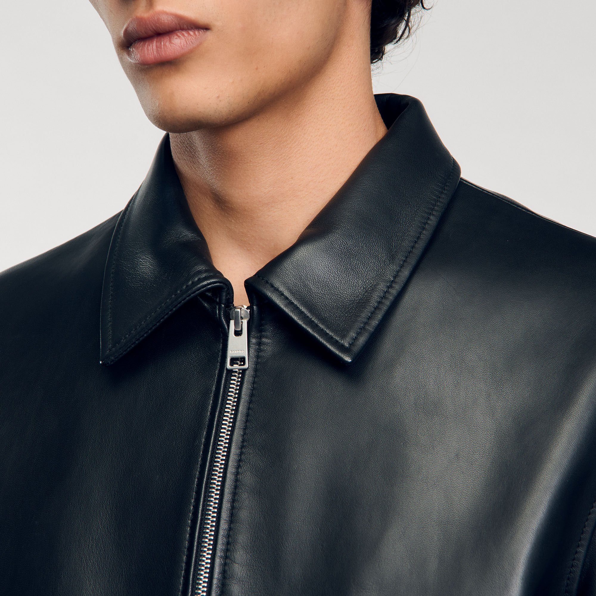 Jacke aus Glattleder