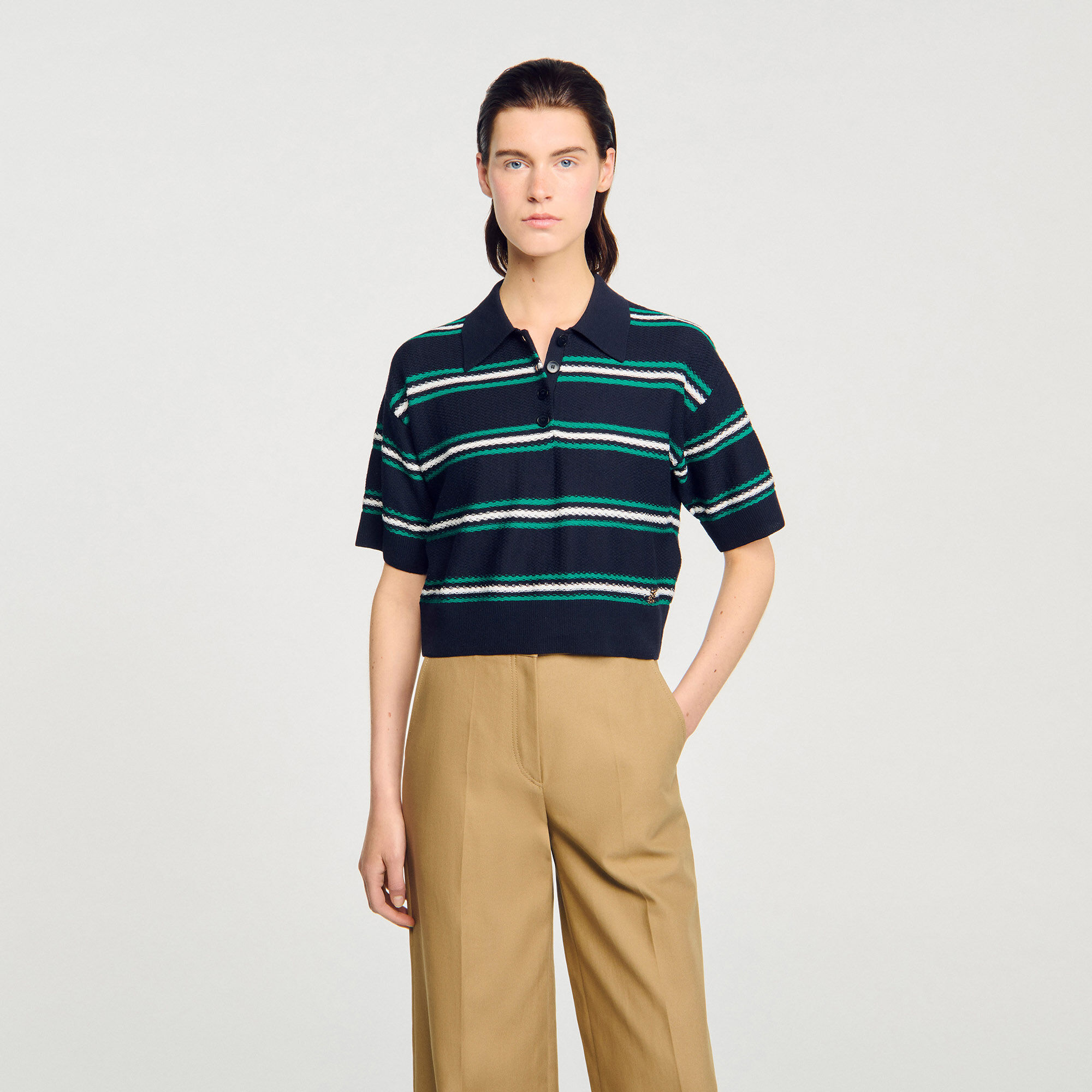 Pullover mit Polokragen