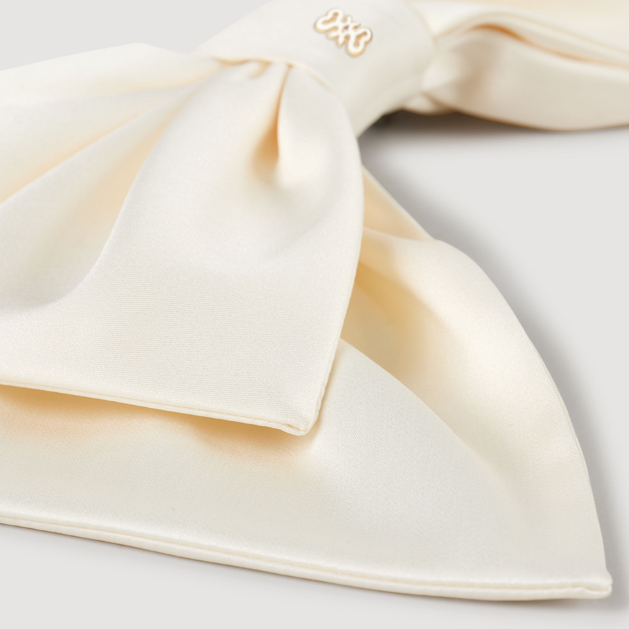 Satin bow barrette