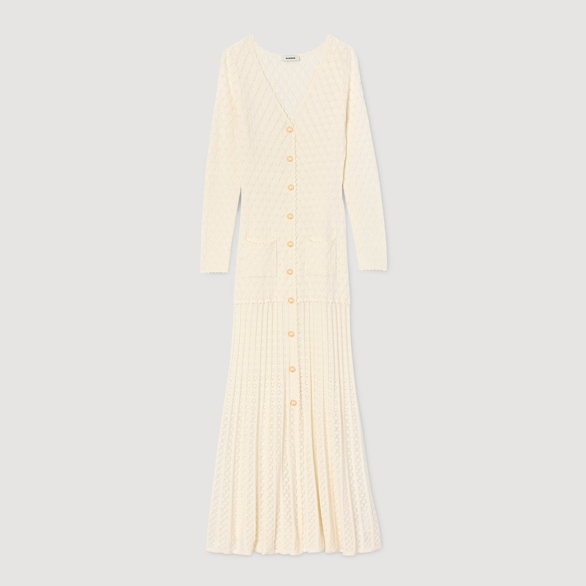 Robe longue en maille fantaisie