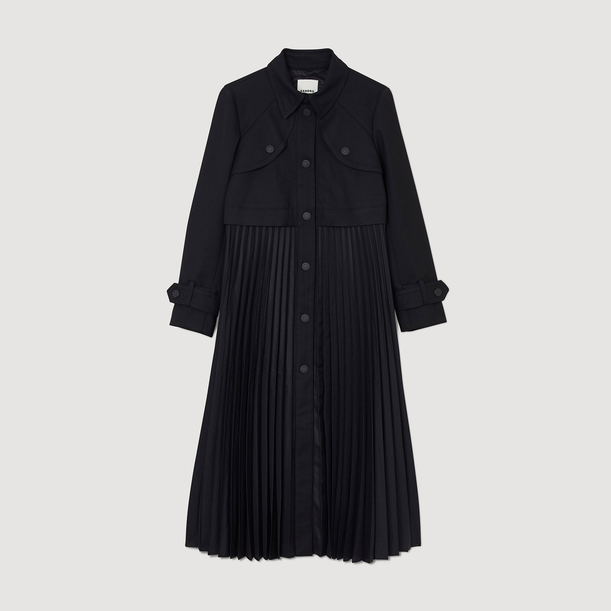 Plissierter Trenchcoat