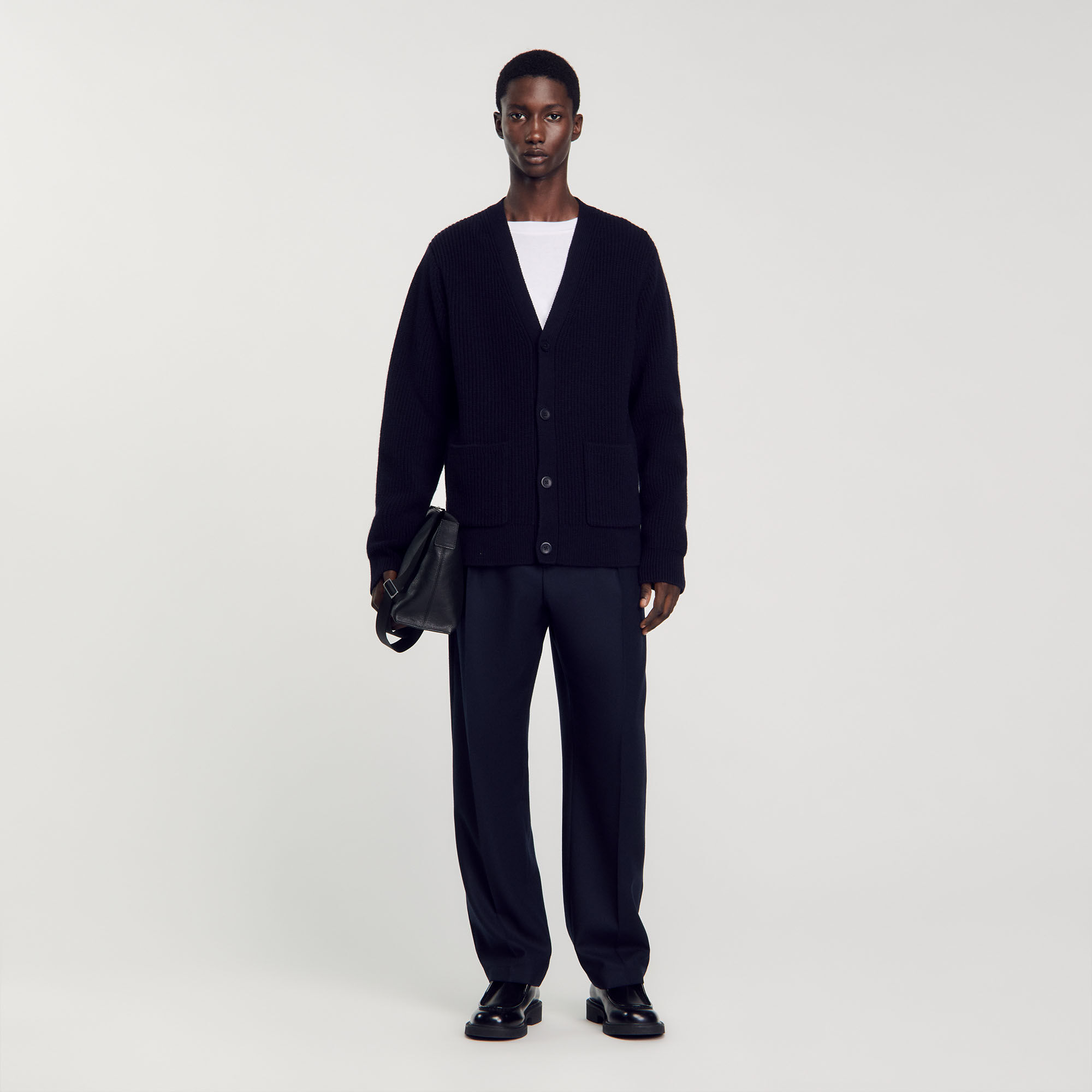 Cardigan en maille côtelée