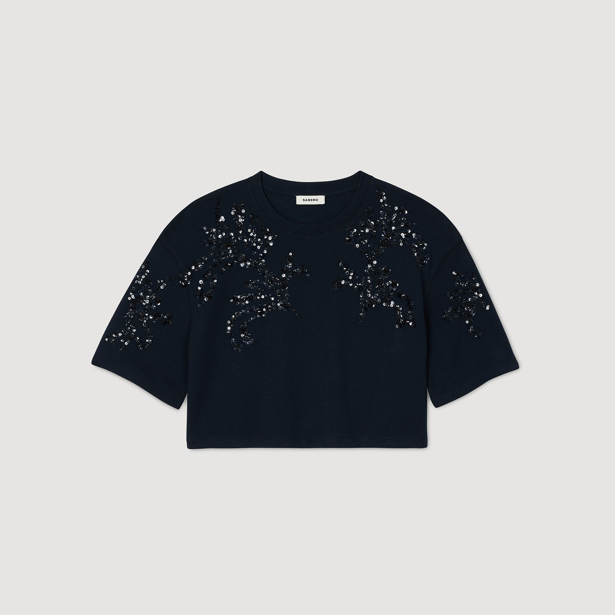 T-shirt à détails perlés