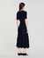 Langes Strickkleid mit Volants