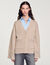 Cardigan with contrast trim
