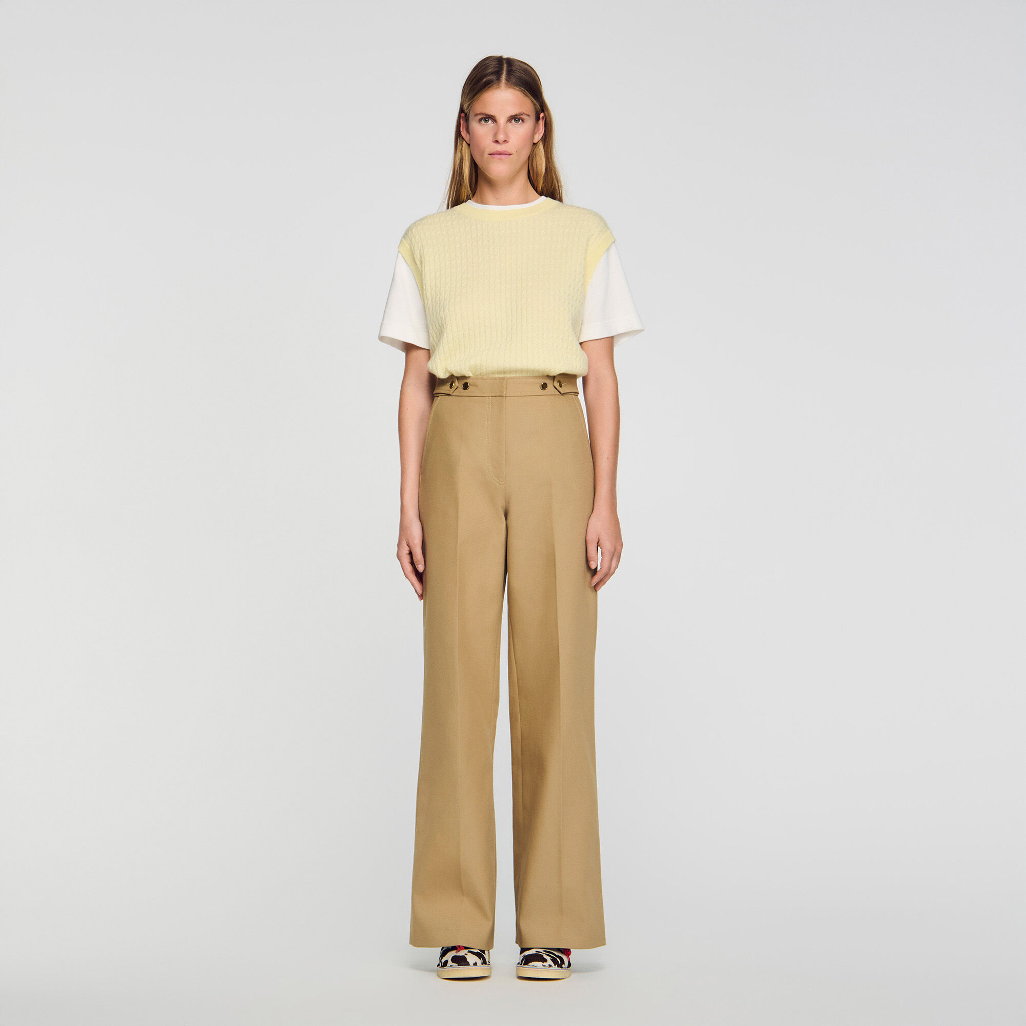 Pantalon de tailleur en coton
