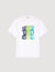 Baumwoll-T-Shirt mit Wellenmuster