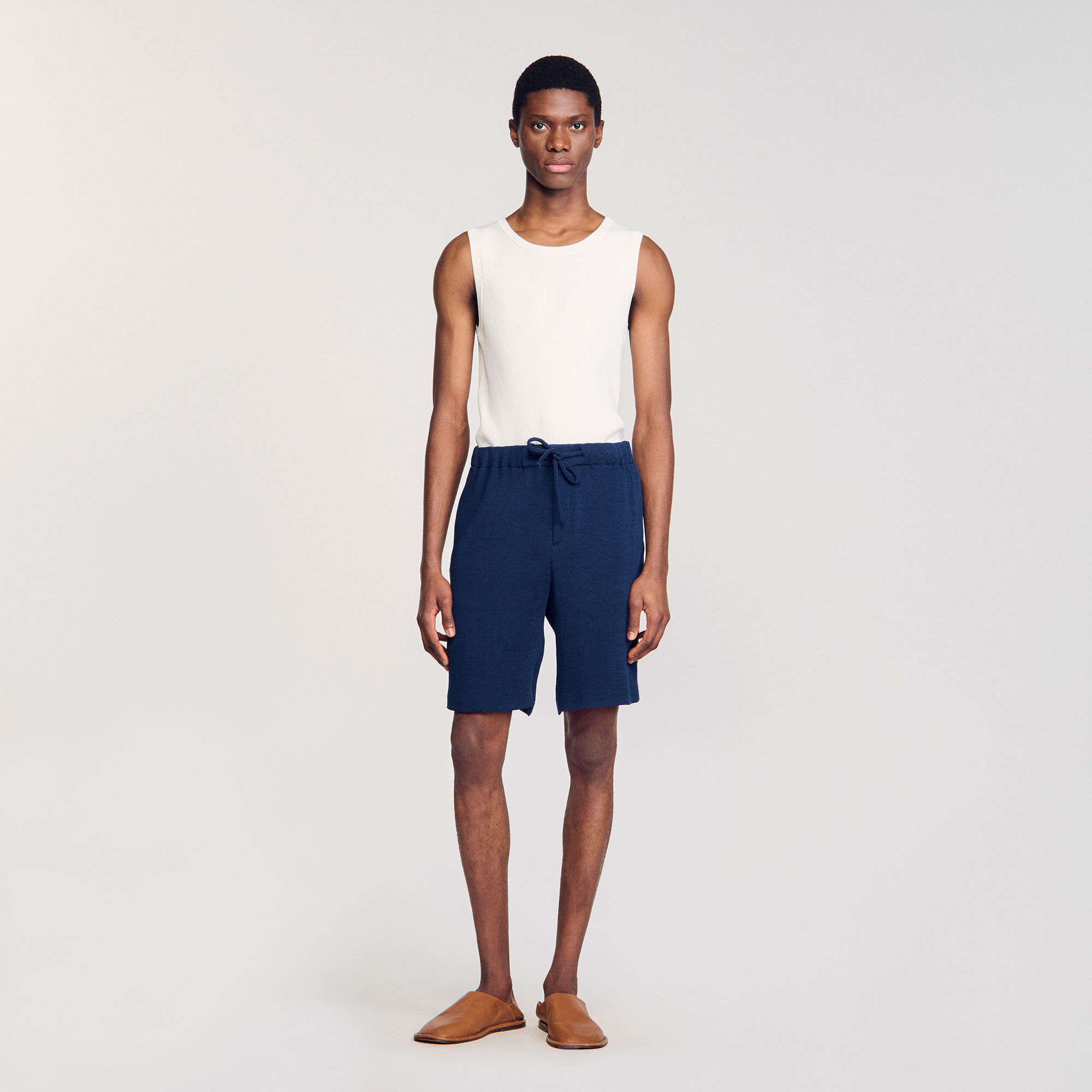 Plissierte Bermudashorts