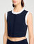 Gilet court bicolore