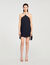 Kurzes Kleid mit Cape und Strass