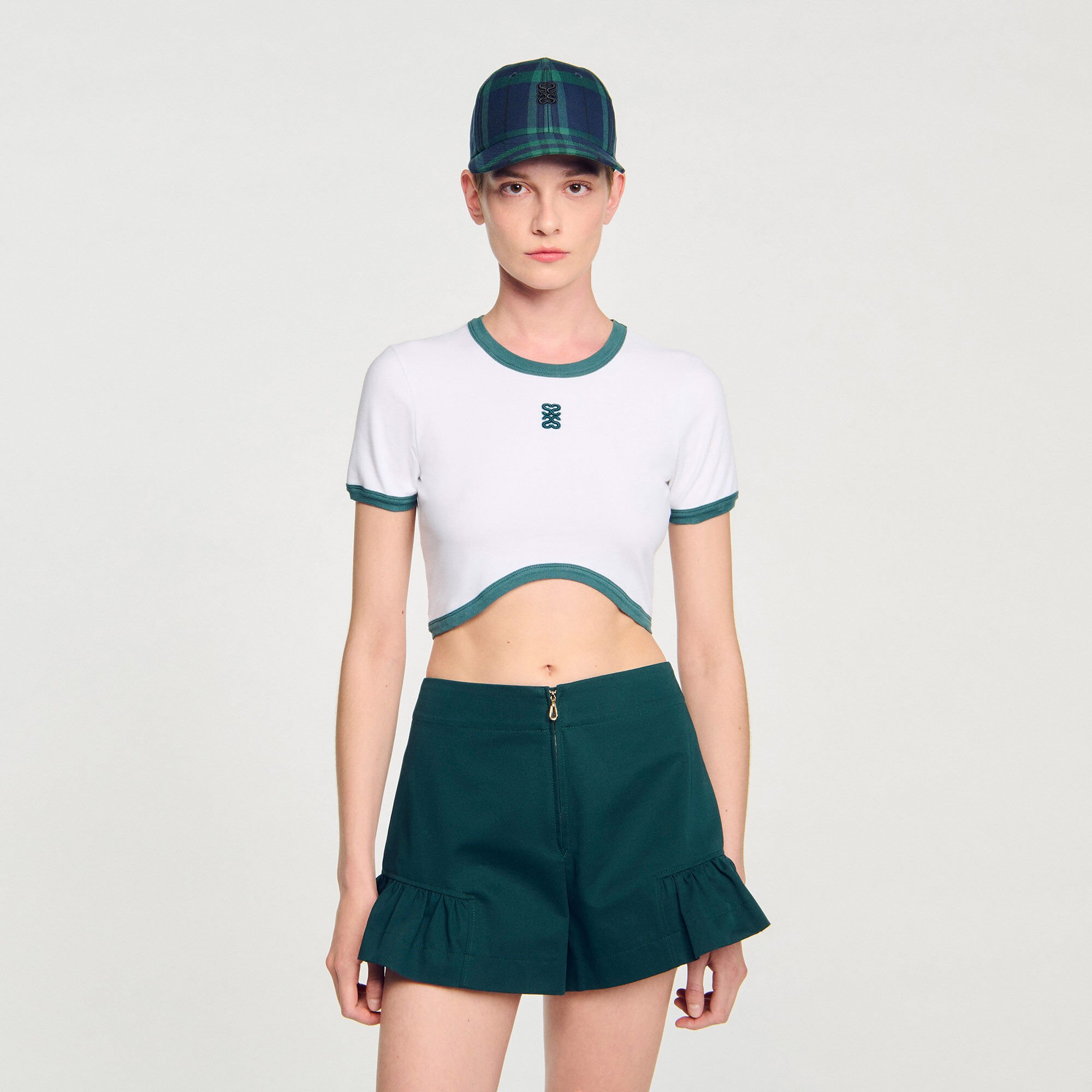 T-shirt court bicolore