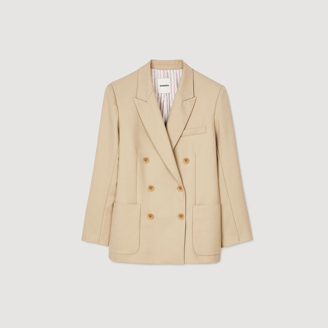 Veste de costume à boutonnage croisé