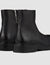 Bottines en cuir zippées