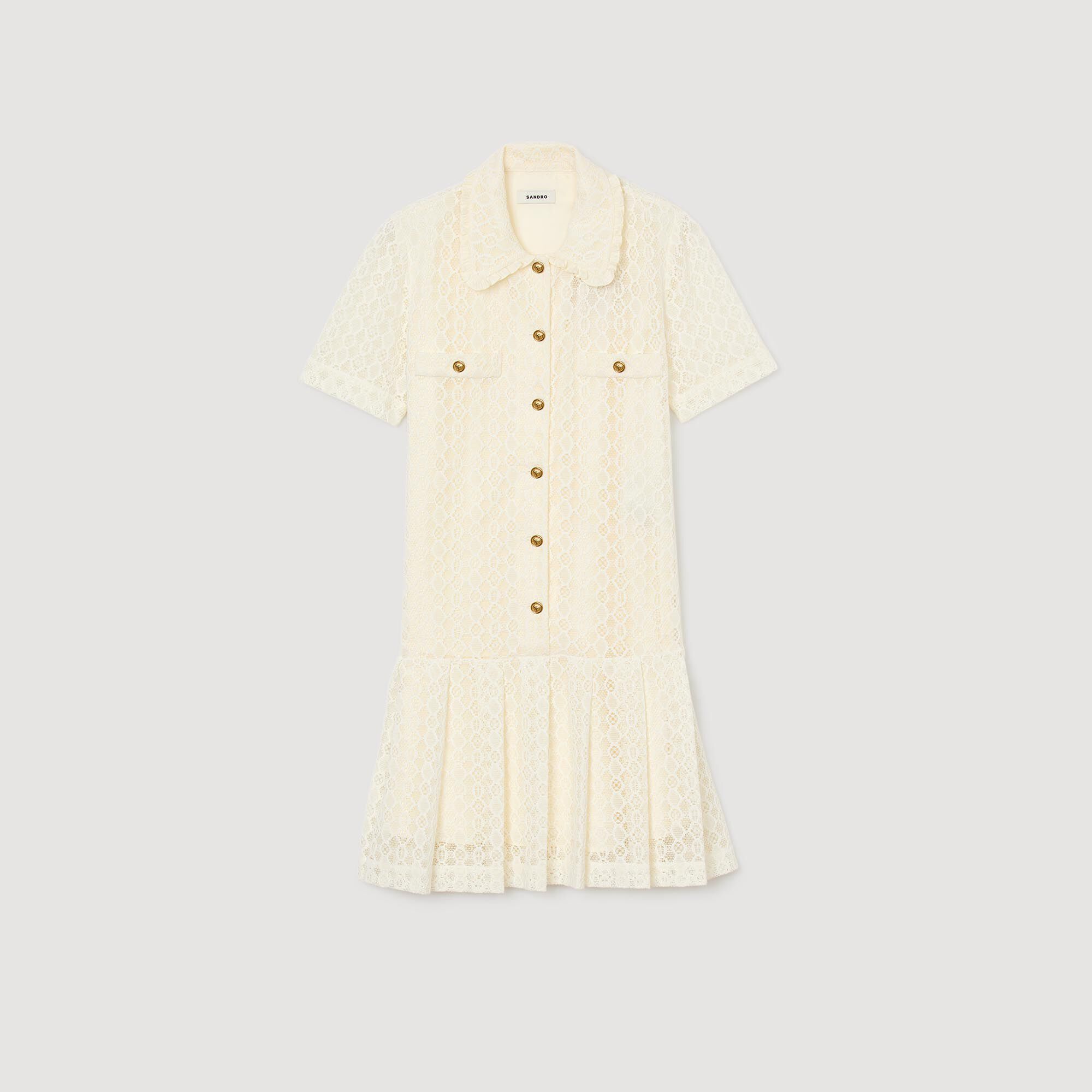 Robe courte en dentelle 