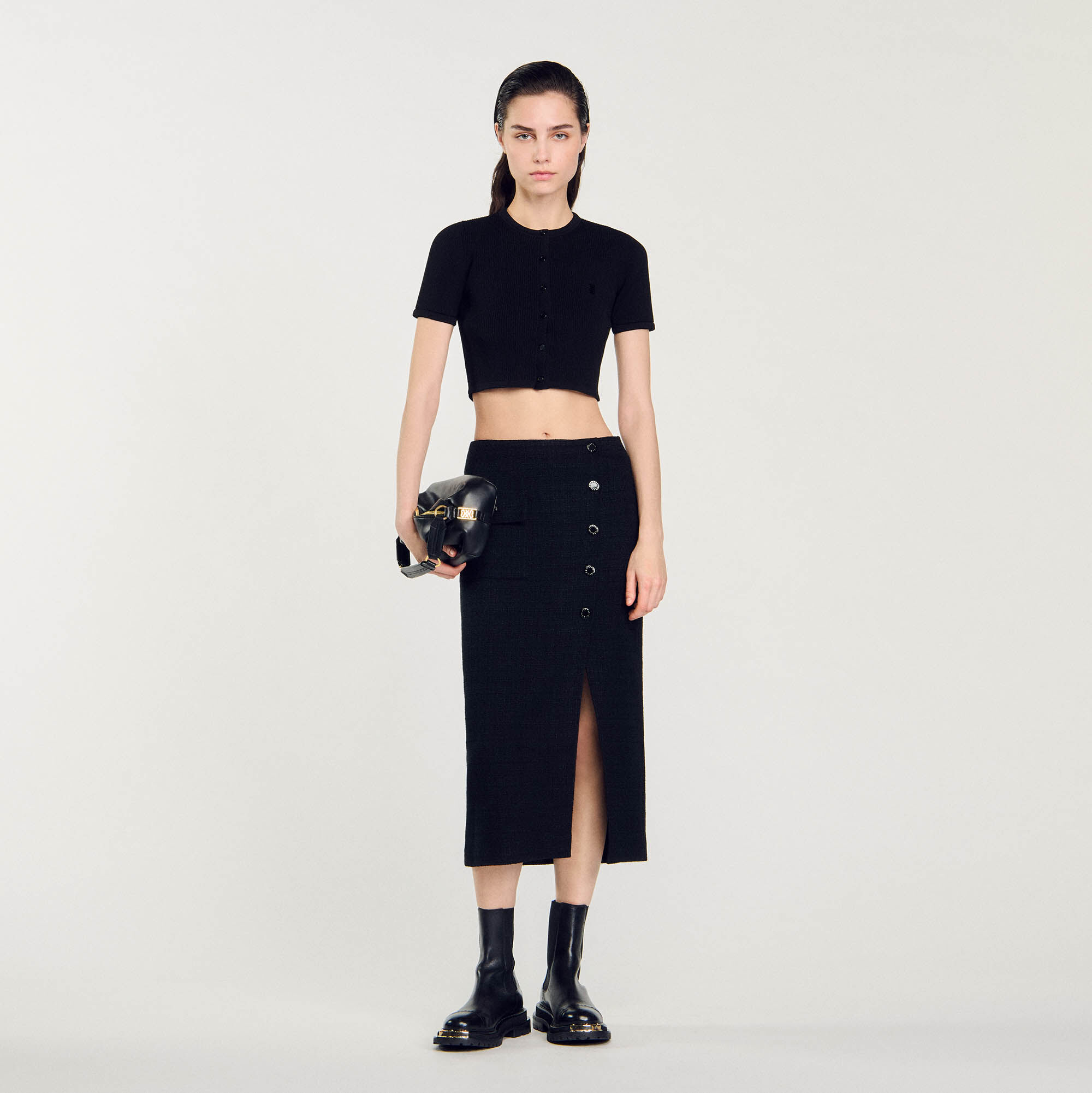 Jupe cuir sandro online