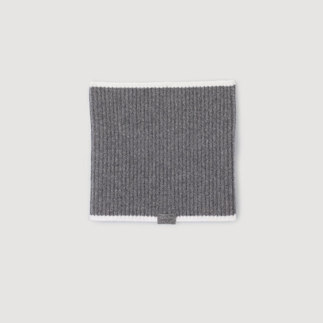 Ribbed knit neck warmer
