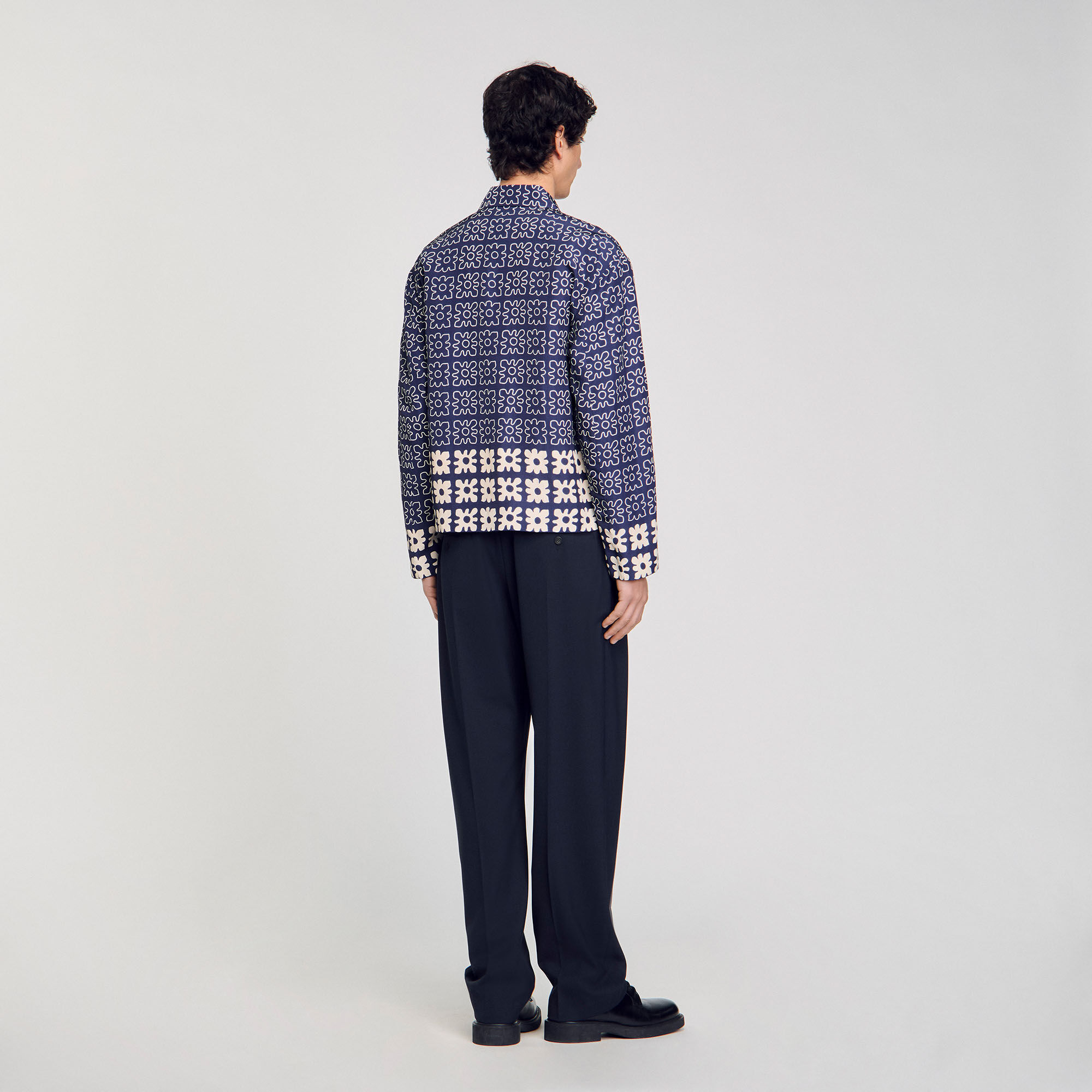 Blouson à imprimé fleuri