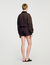 Kurzes Sweatshirt, zwei Materialien