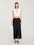 Satin-effect crop top
