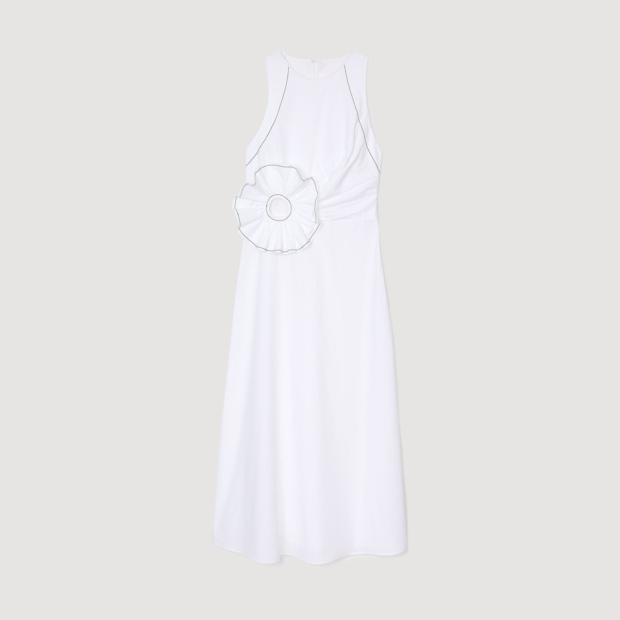 Robe longue à détail volant