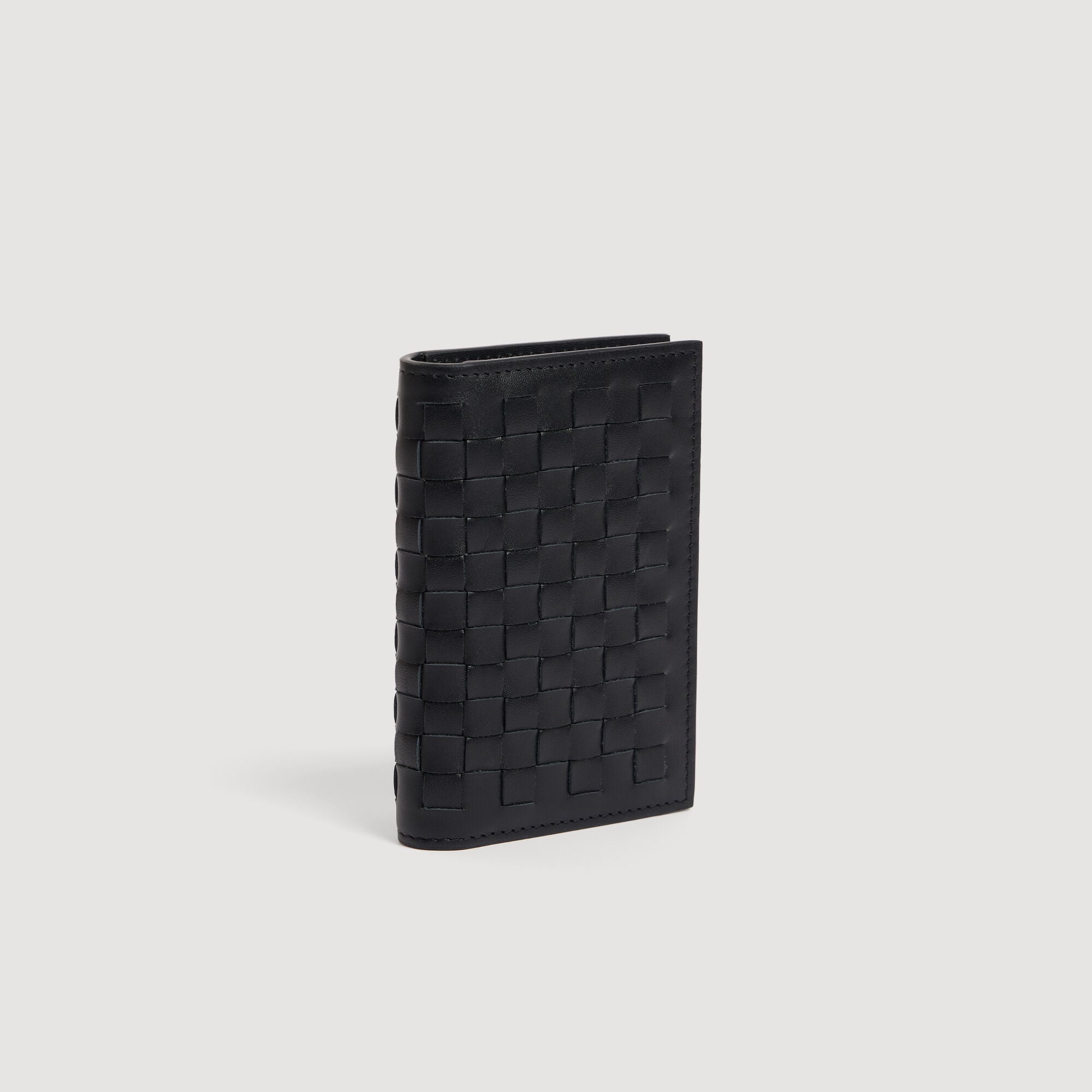 Braided leather card holder - Men | Sandro