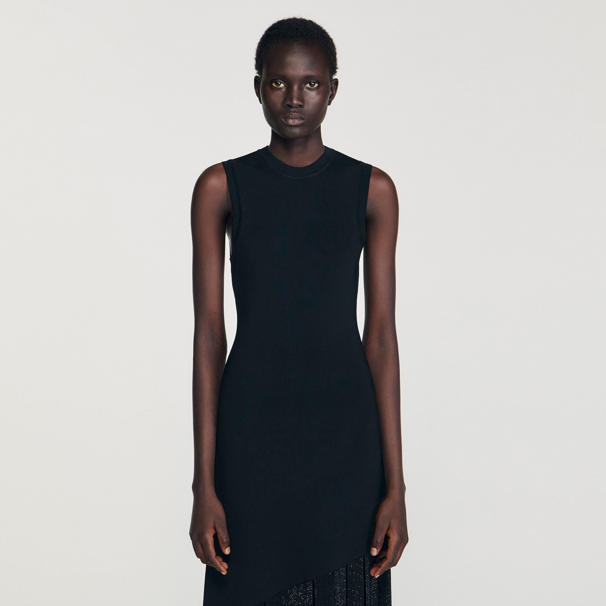 Robe longue frangée 
