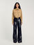 Pantalon évasé en cuir