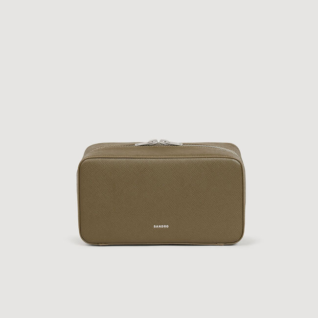 Trousse de toilette en cuir reconstitué
