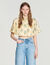 Kurzes Top mit Paisley-Print