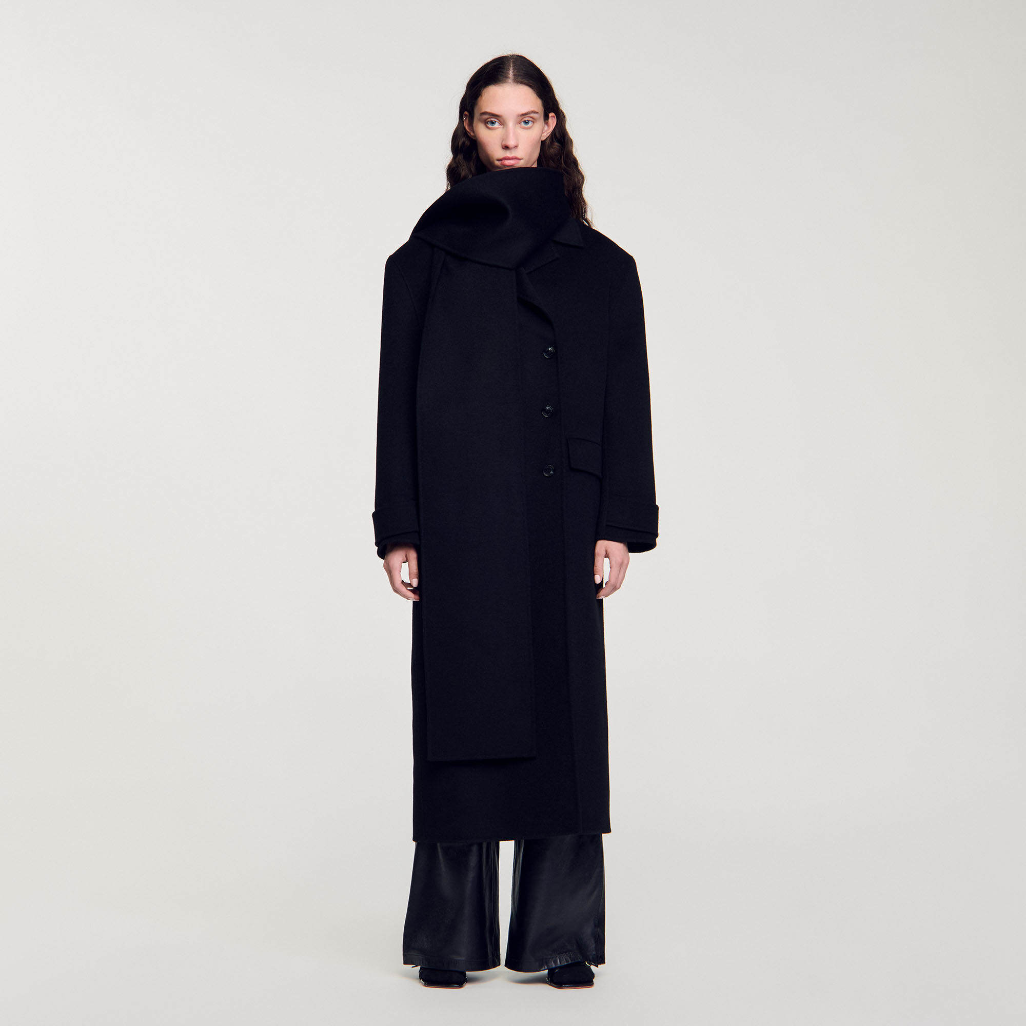 Oversize-Wollmantel