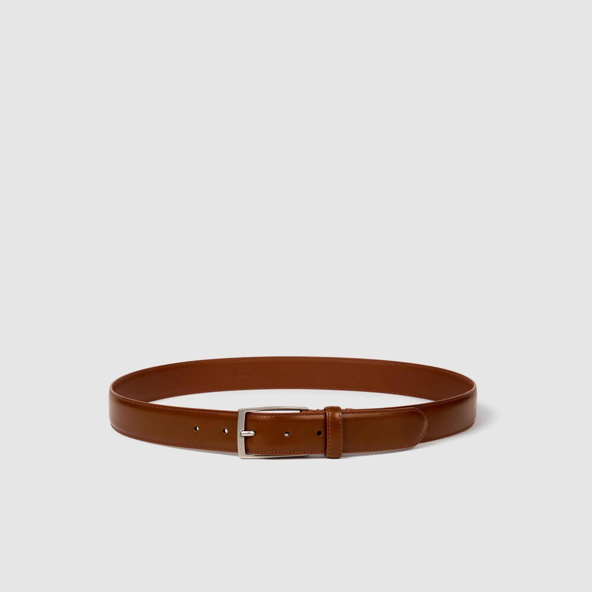 Ceinture en cuir glac&eacute;