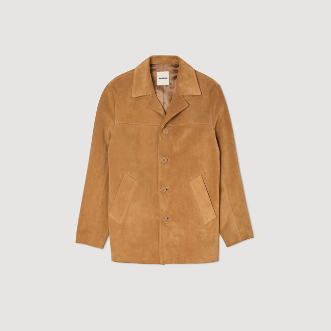 Veste en croute de cuir