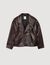 Oversized leather jacket