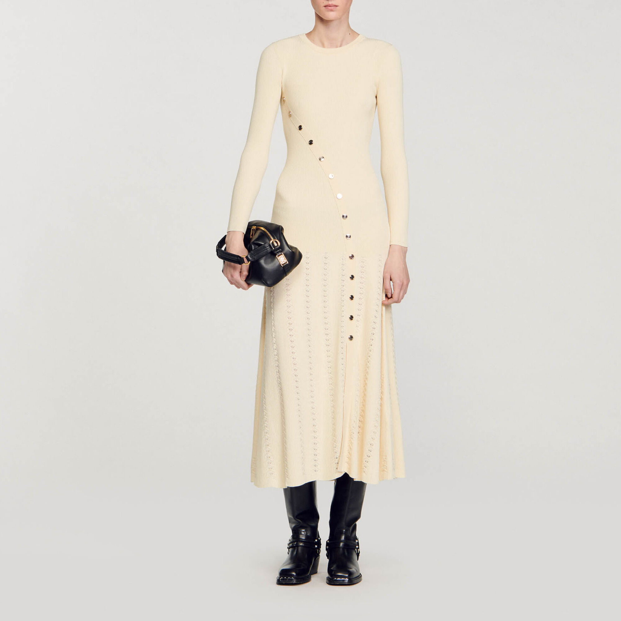 Robe midi en maille