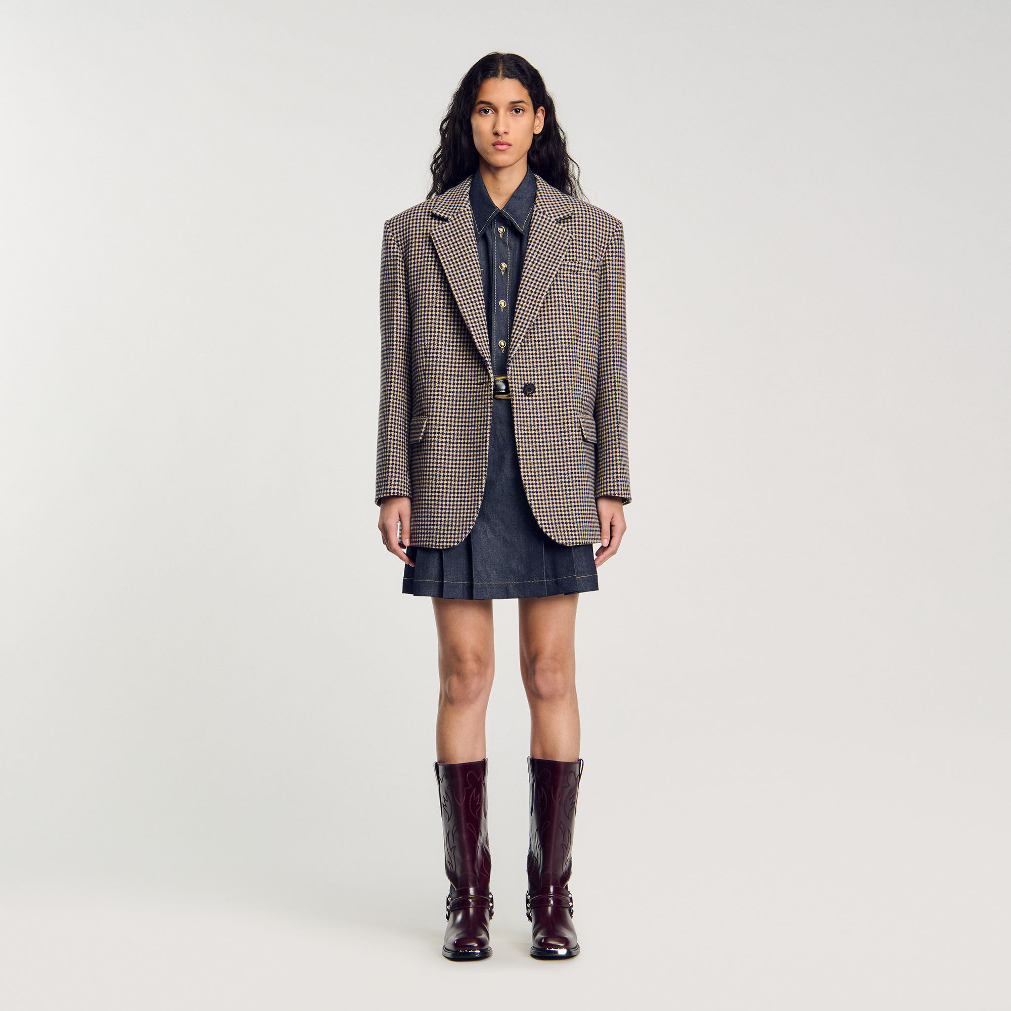 Klein karierter Blazer