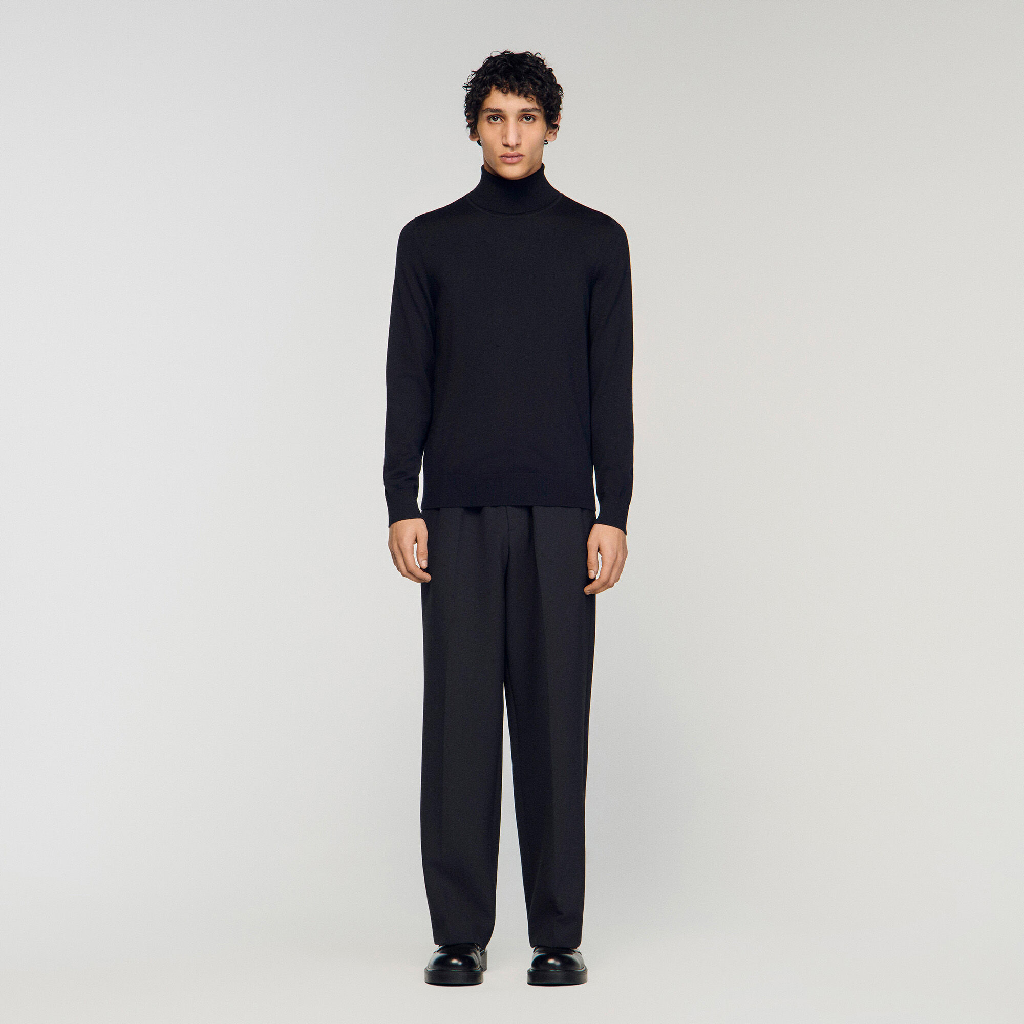 Roll neck wool sweater