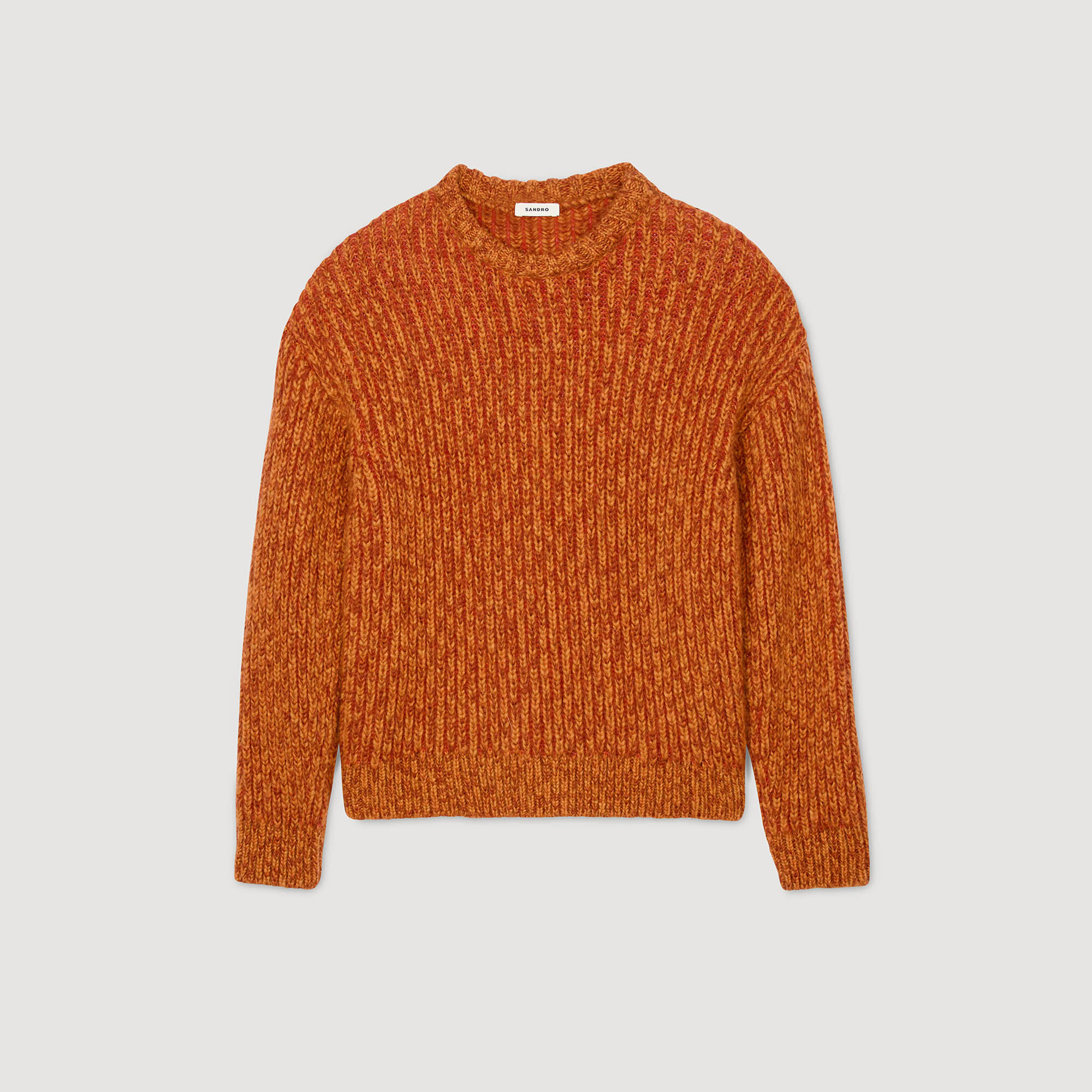 Round neck long-sleeve jumper