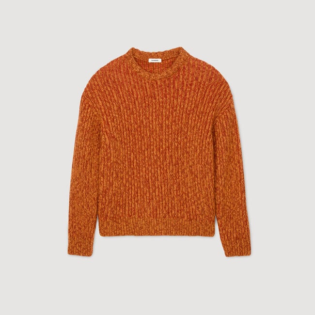 Round neck long-sleeve jumper