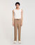 Elasticated straight-leg trousers