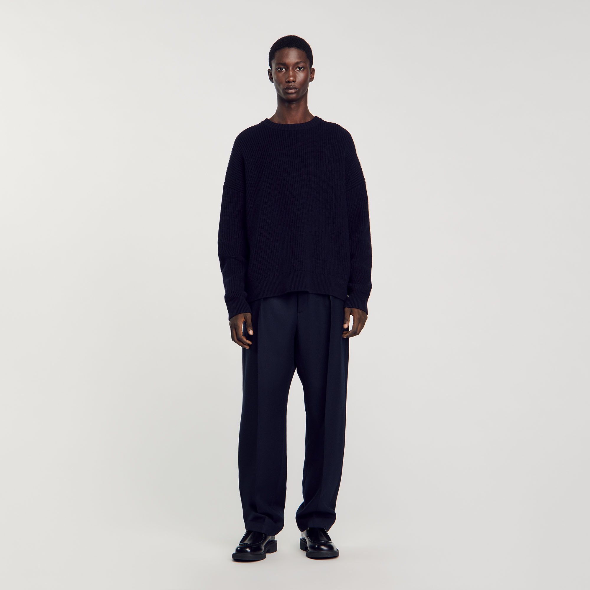 Pull côtelé en maille