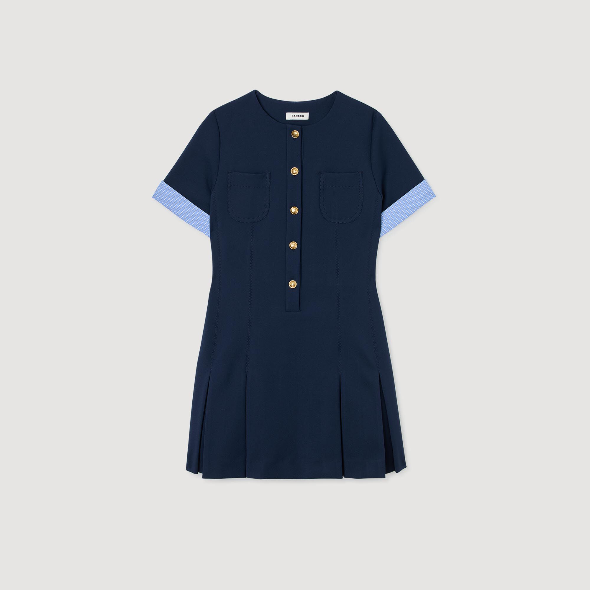 Robe courte plissée