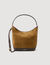 Beuteltasche aus Leder und Wildleder