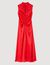 Draped satin-effect dress