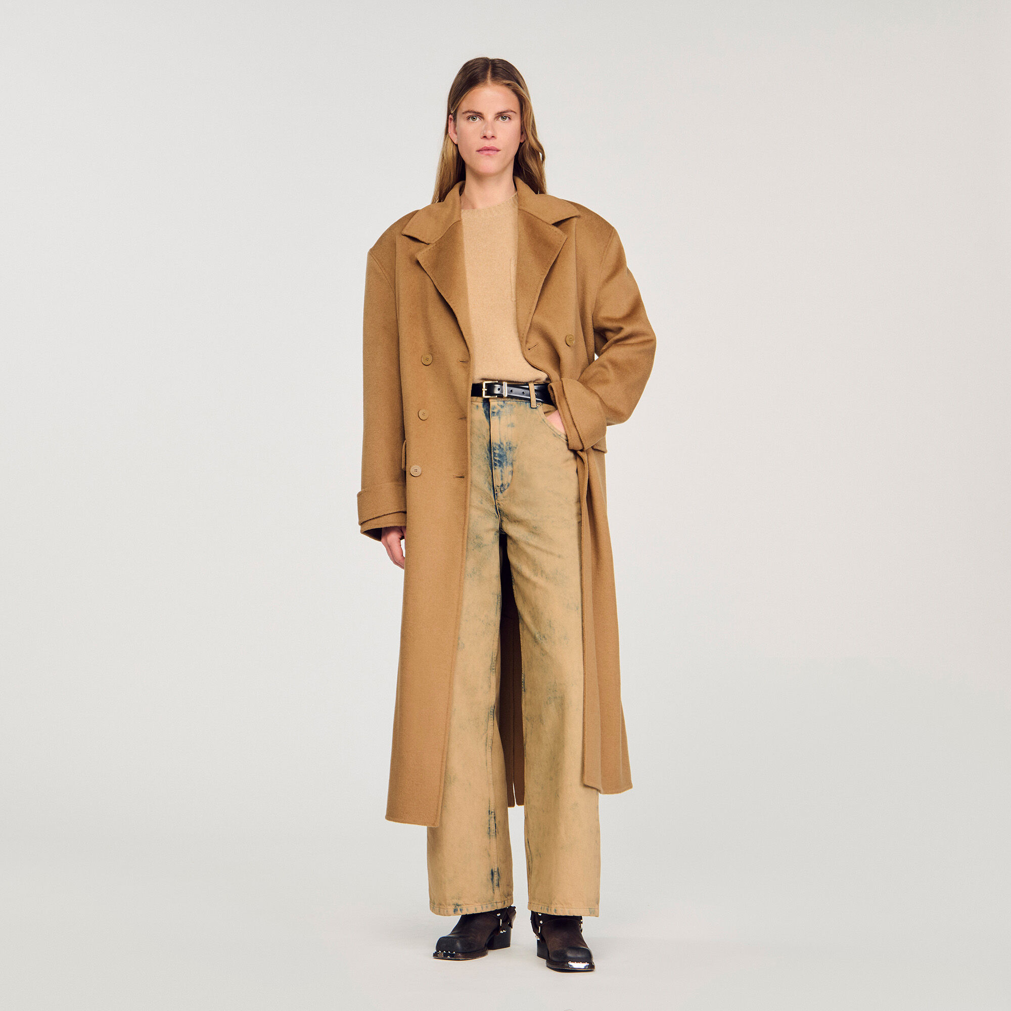 Oversize-Wollmantel
