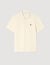 Polo shirt with leather logo
