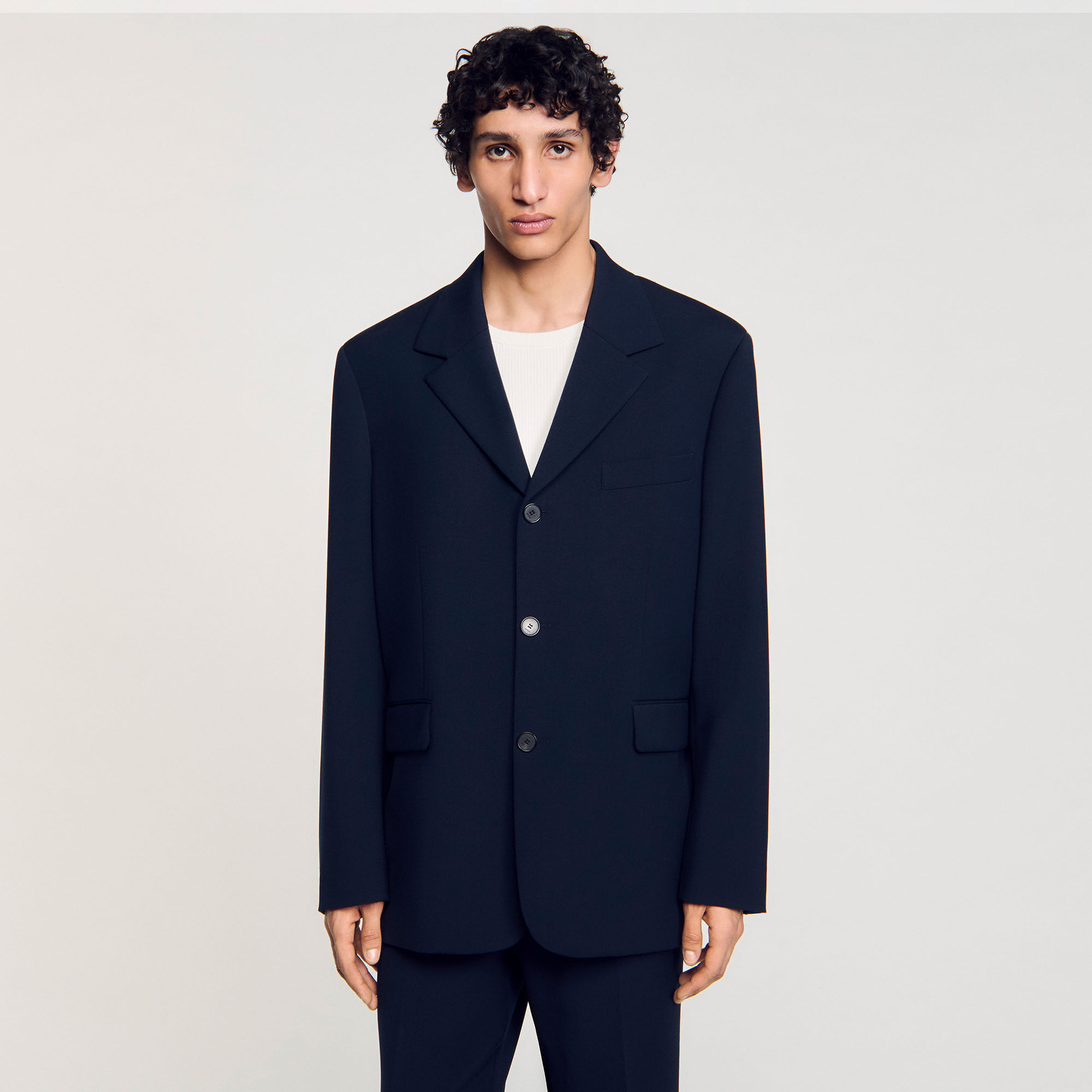 Oversize-Anzugjacke aus Wolle