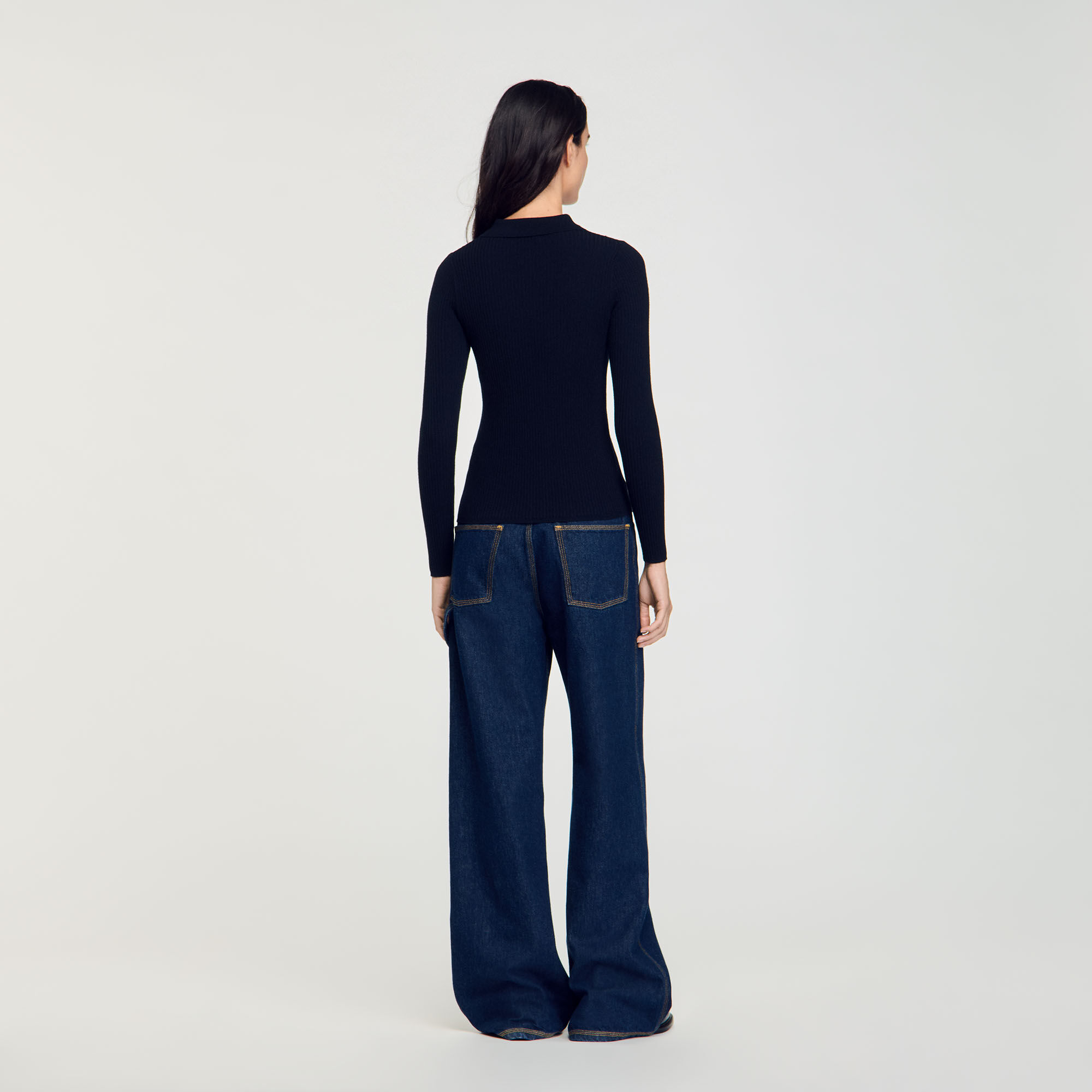 Rib knit jumper
