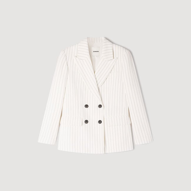 Gestreifter, taillierter Blazer