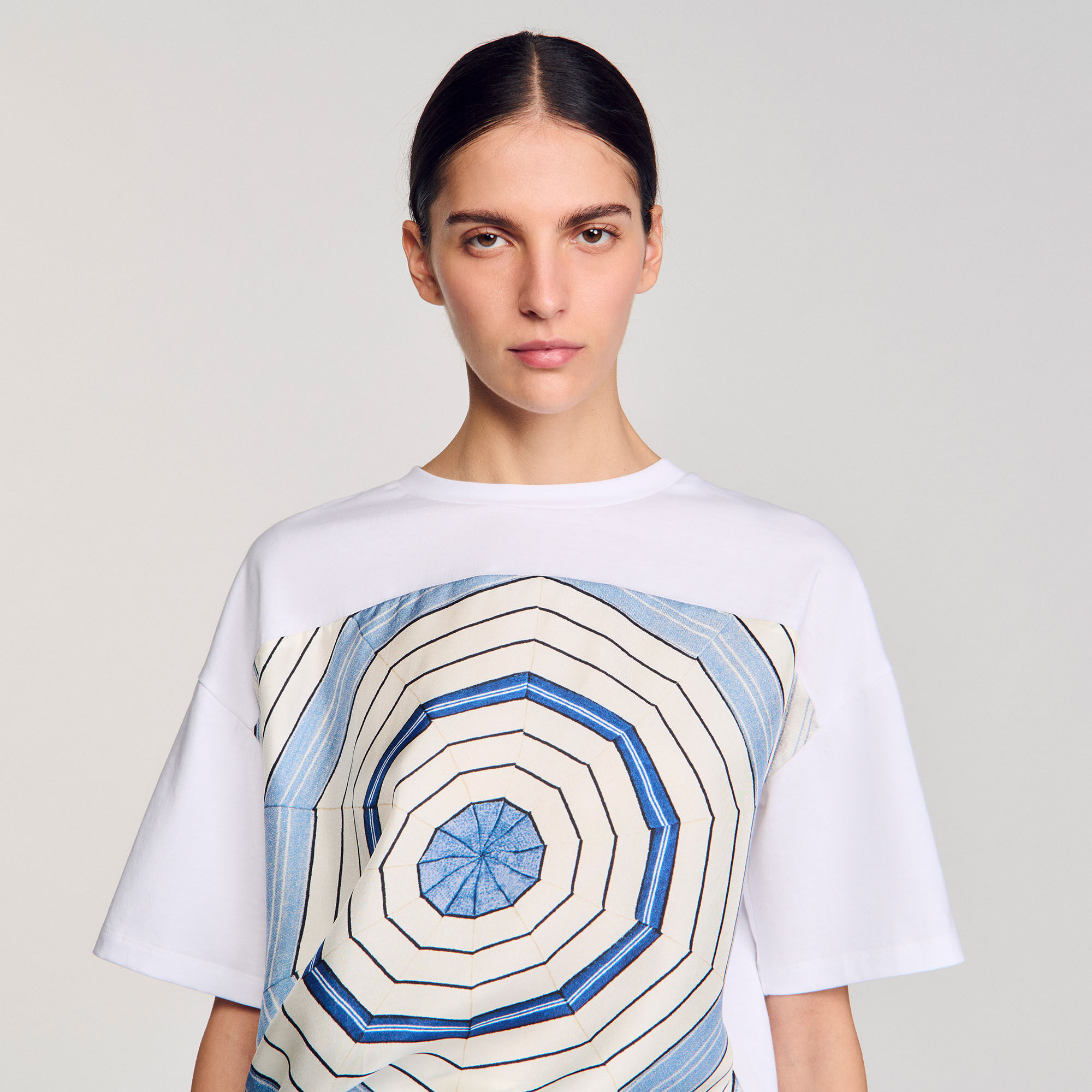T-shirt à imprimé spirales